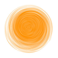 Abstract orange circle banner. Vector illustration.
