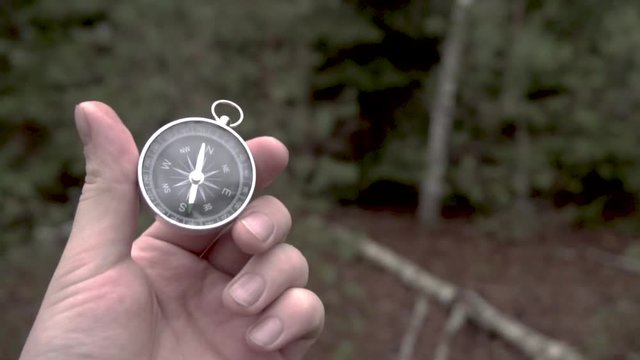 compass in hand