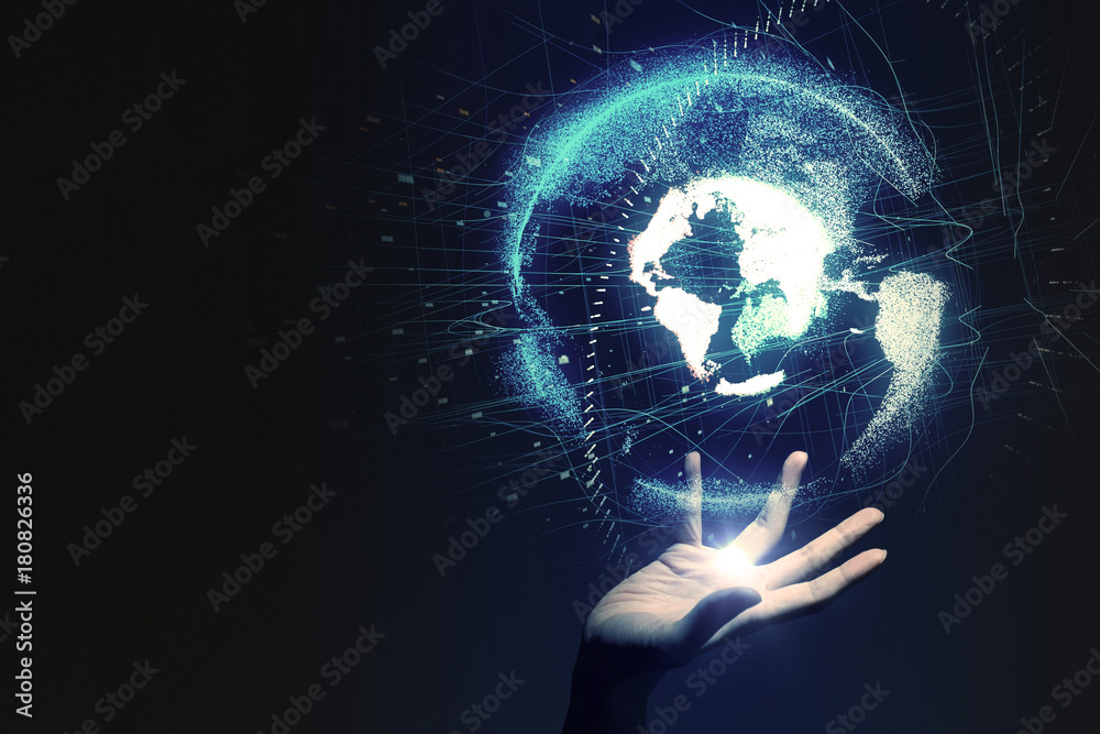 Poster global network concept.