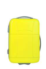 Yellow travel suitcase