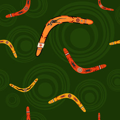 Seamless pattern with boomerangs.