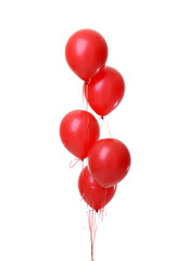 Bunch of big red balloons object for birthday party © Dmitry Lobanov