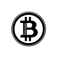 Black bitcoin coin