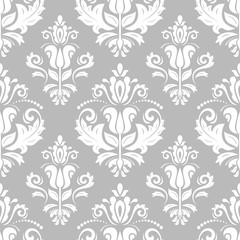 Classic seamless vector white pattern. Traditional orient ornament. Classic vintage background