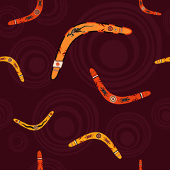 Seamless pattern with boomerangs.