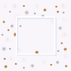 рождественская открытка баннер снежинки звездочки - obrazy, fototapety, plakaty