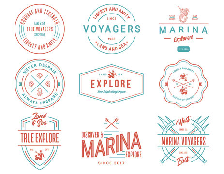 Colored Sea Badges Vol. 1 for any use