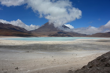 Laguna blanca (white lake), National park in Bolivia