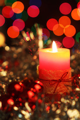 christmad candle close up