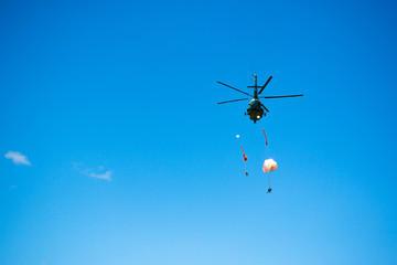skydiving with a helicopter