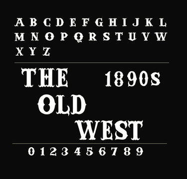 The Old West  - Vintage Vector font