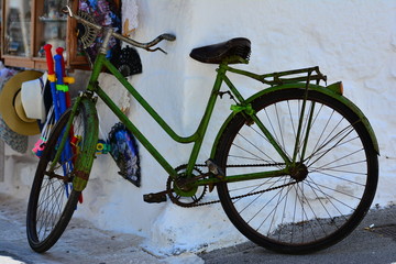 Fototapeta na wymiar Funny retro bicycle on the street