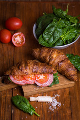 croissant with sausage