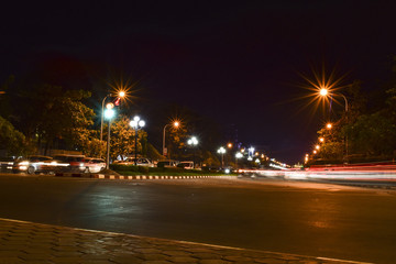 Beautiful street light near Patuxay Vientiane Capital 