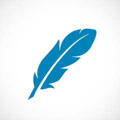Obraz premium Feather vector icon