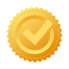 Gold notary approval seal