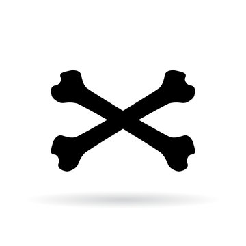Crossbones vector pictogram