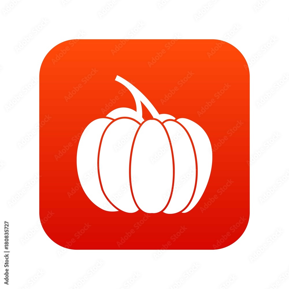 Sticker pumpkin icon digital red - Stickers