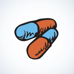 Capsules. Vector drawing