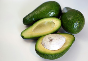 Avocado, white background