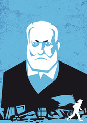 Victor Hugo vector portrait