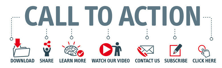Set of vector icons - call to action