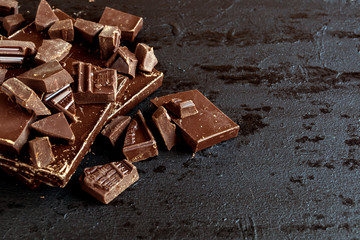 Chocolate mangled to pieces.