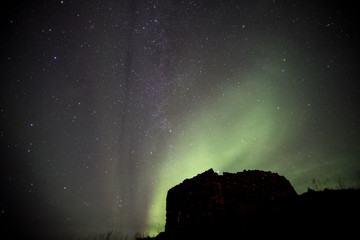 Aurora in Lofoten at Eggum Castle