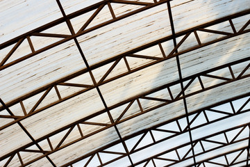 sloping the slope of the roof, plastic on metal frame