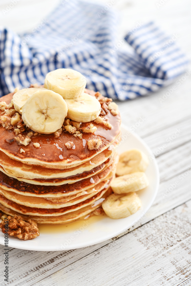 Sticker Pancakes with banana