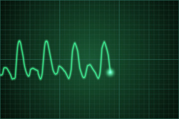 Heart monitor pulse. Heartbeat line. Vector heart rate chart. Vector illustration.