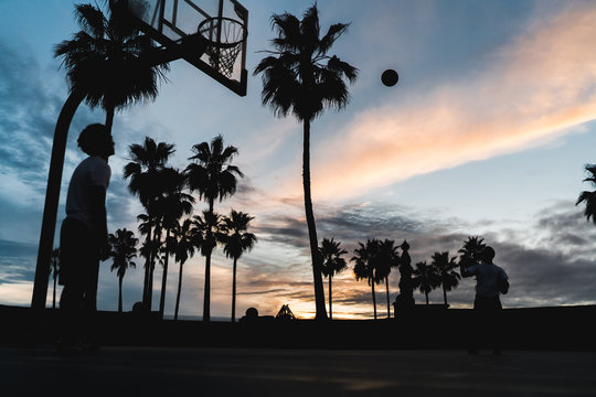 Basketball  Venice Sonnenuntergang