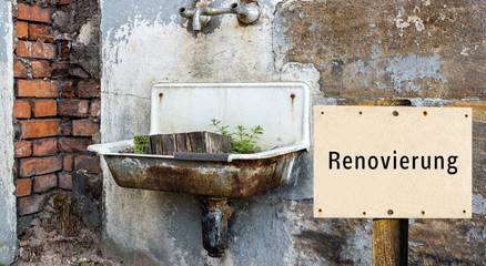DDR Waschbecken Renovierung