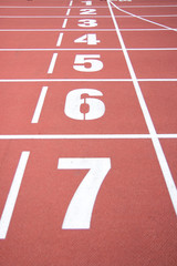 running track - numbers, start