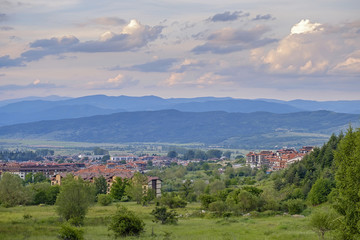 Obraz premium Mountain panorama in Bansko, Bulgaria 3