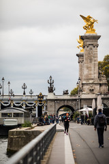 Paris, France - November, 2017. Alexandre III Bridge, Paris France