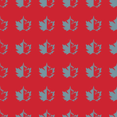 Leaves vector illustration on a seamless pattern background