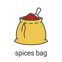 Spices bag color icon
