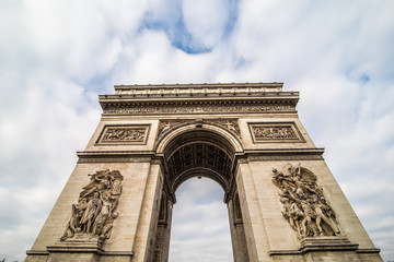 Fototapeta na wymiar Paris, France - November, 2017. Beautiful view of the Arc de Triomphe, Paris