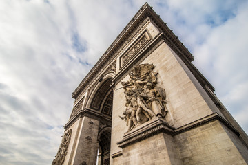 Obraz premium Paris, France - November, 2017. Beautiful view of the Arc de Triomphe, Paris