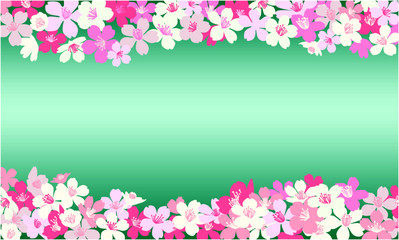 桜のベクター背景素材 Background with vector cherry blossoms - Japanese sakura background