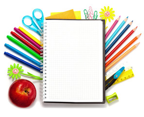 Back to School Background with Office Tools