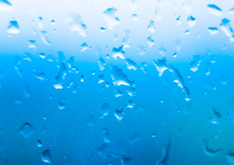 raindrops on the window glass