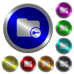 Secure directory luminous coin-like round color buttons