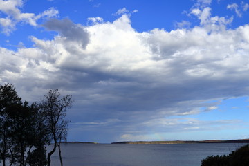 blue sky after the rain at Hyams Beach, Australia