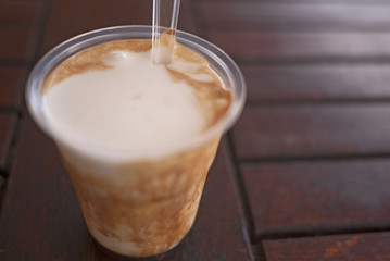 Otranto, Italy - September 05, 2012 : Iced coffee