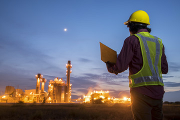 Engineers working in power stations