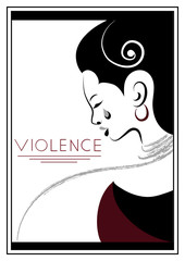 Graphic illustration with elements of violence 7
