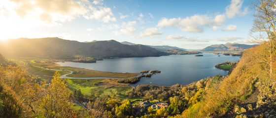 Lake district sunset panorama