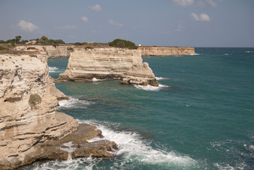 Torre Sant Andrea, Italy - September 2012 : View of Torre Sant Andrea beaches
